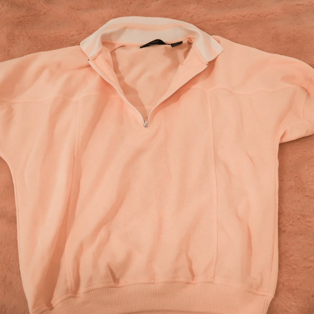 Yellow collared Half-zip shirt